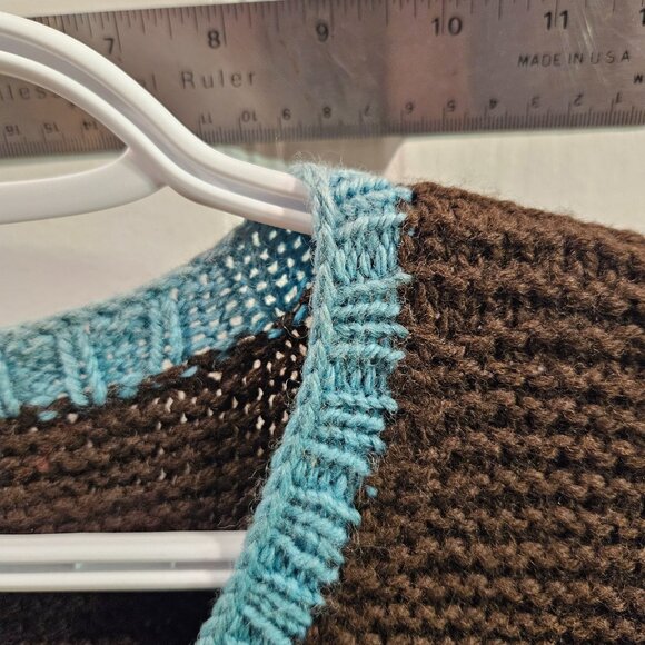 Vintage Mens wool weave vest - Picture 9 of 16